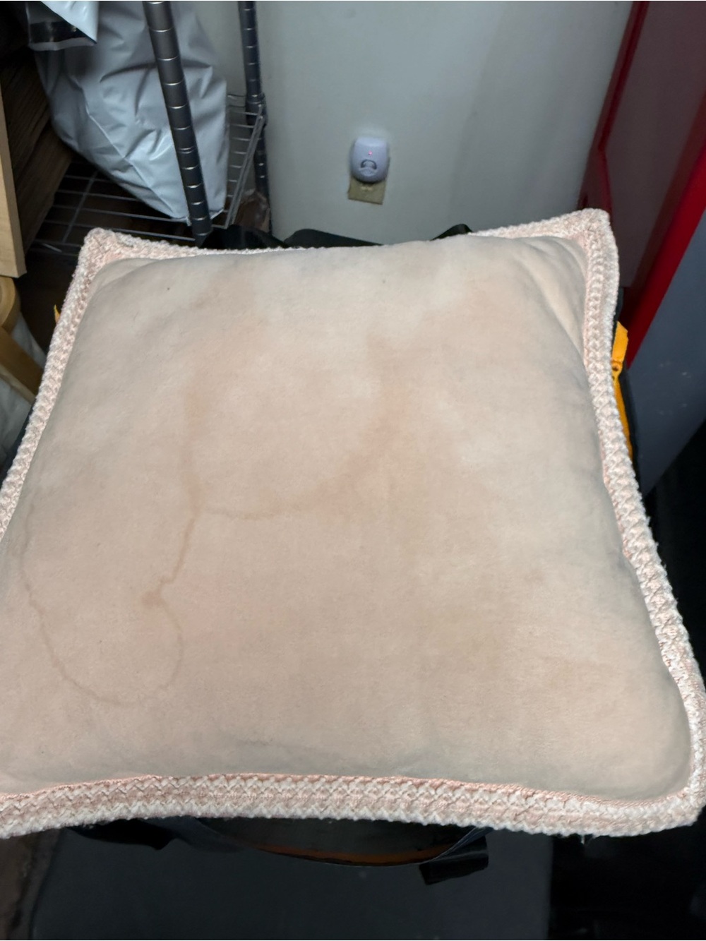 UGG pink & Cream Braided-Trim Accent Pillow